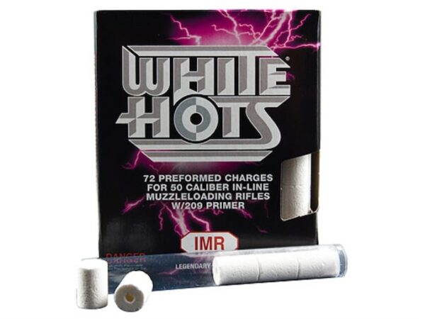 IMR White Hots Black Powder Substitute 50 Caliber 209 Primer Pre-Formed Charges 72PK