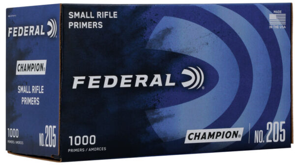 Federal Small Rifle Primers #205 Box of 1000 (10 Trays of 100)